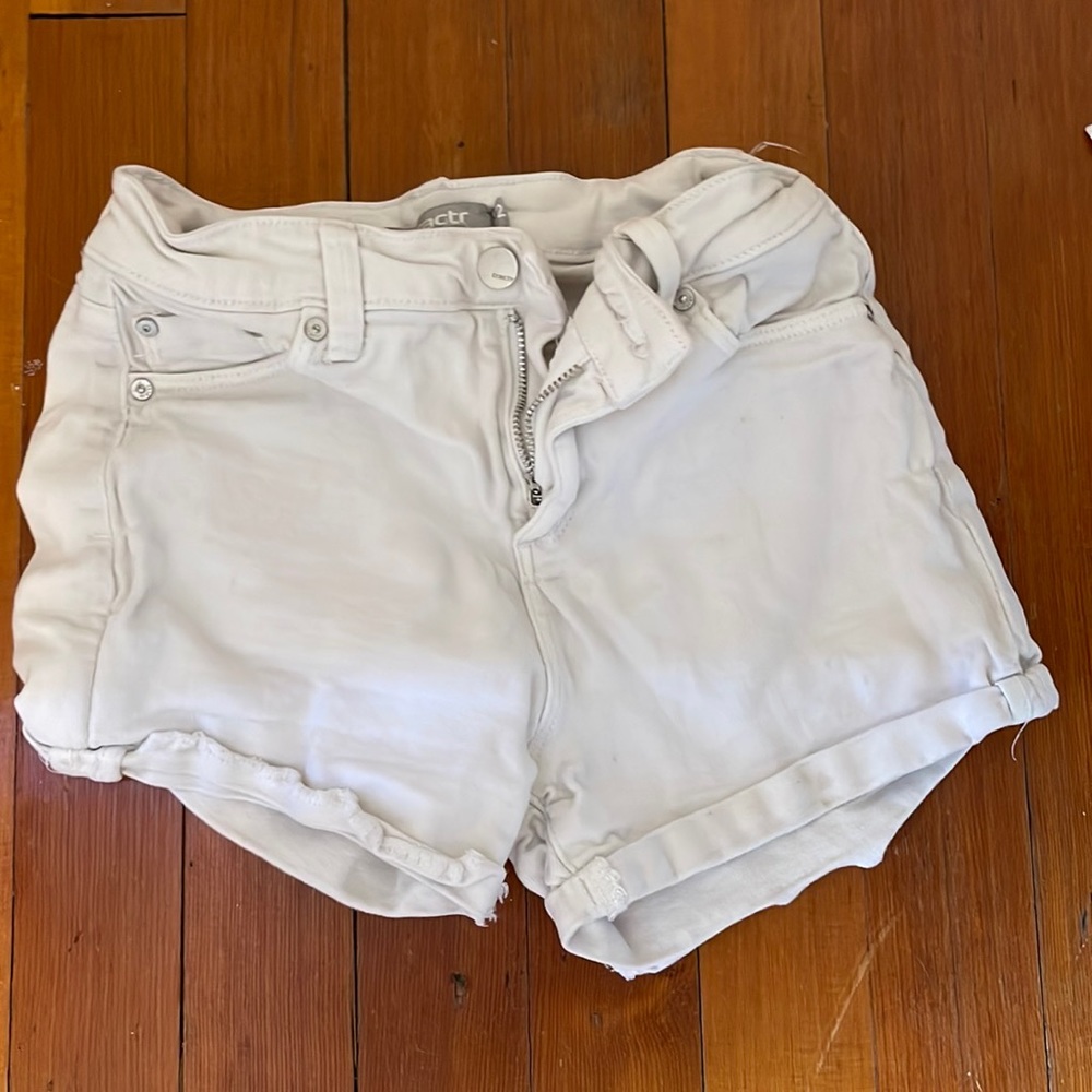 white jean shorts